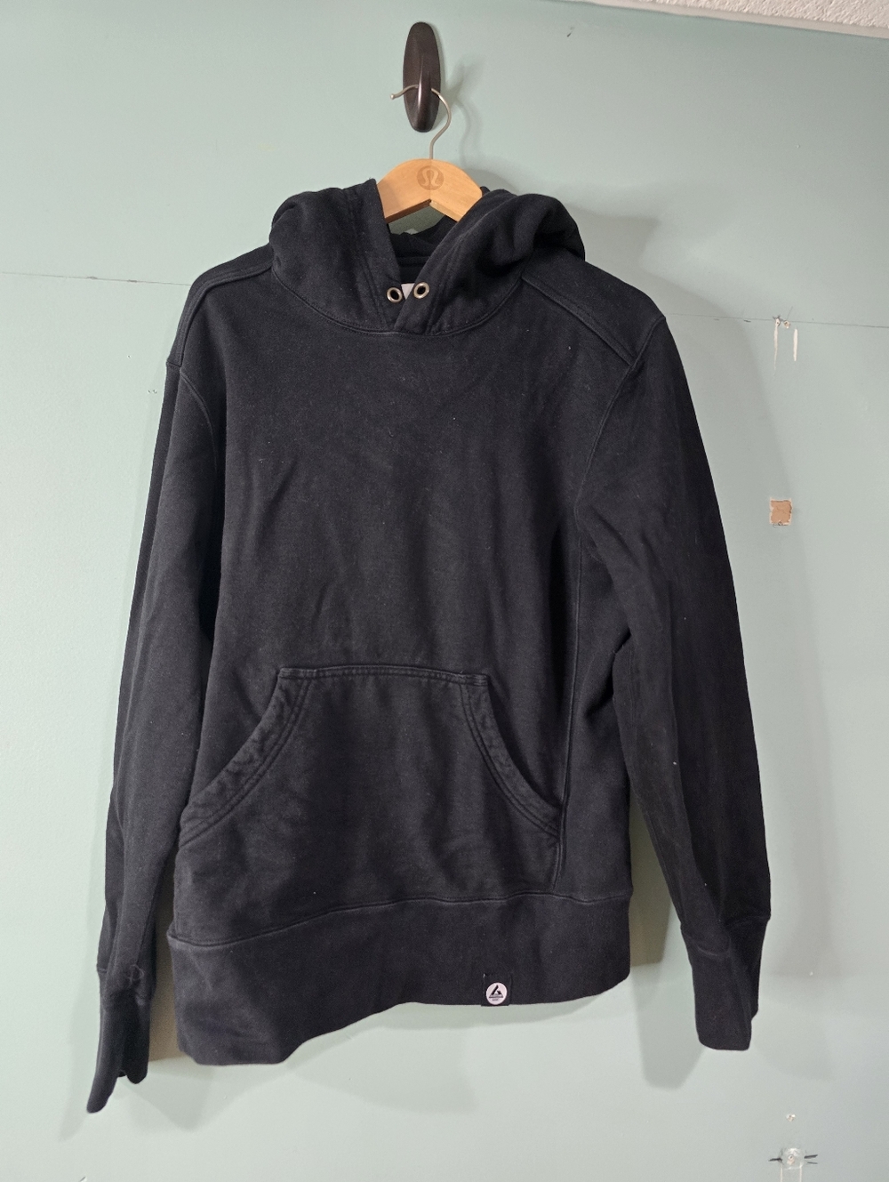 American Giant Black Minimalist Travel Men's Heavyweight Cotton Hoodie Size M